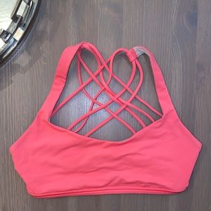 Coral Lululemon Free To Be Bra